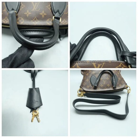 Louis Vuitton Flower Tote Brown Monogram Canvas Satchel 1641-122624 - Picture 8 of 12